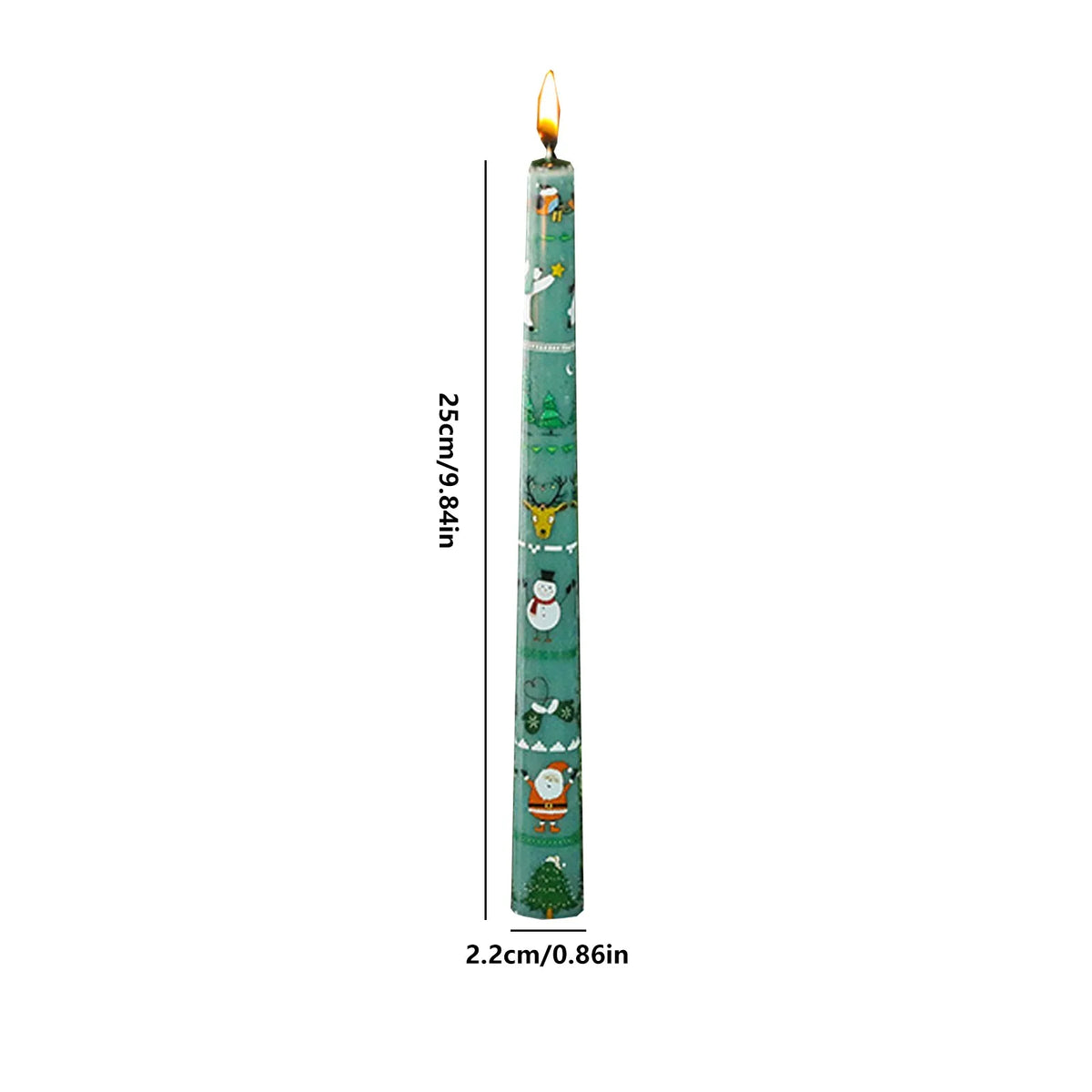 Lot de 2 Bougies de Noël Hautes 25cm - Décoration Festive