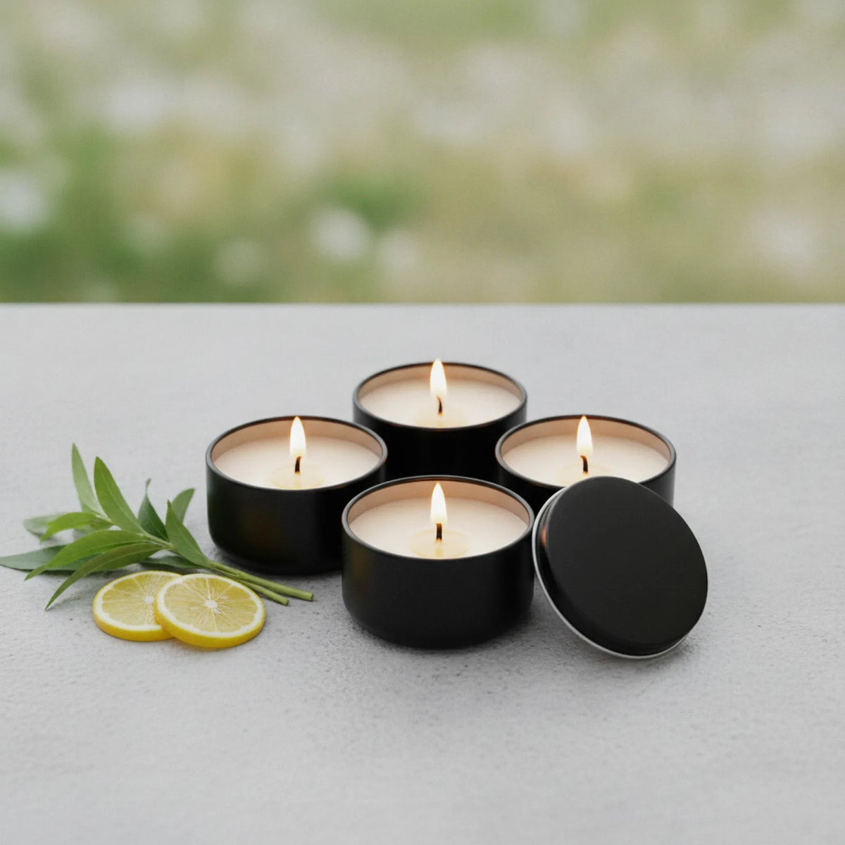 Lot de 4 Bougies Citronnelle Répulsives & Parfumées
