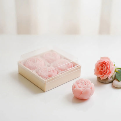 Bougie Rose Parfumée Artisanale en Cire de Soja