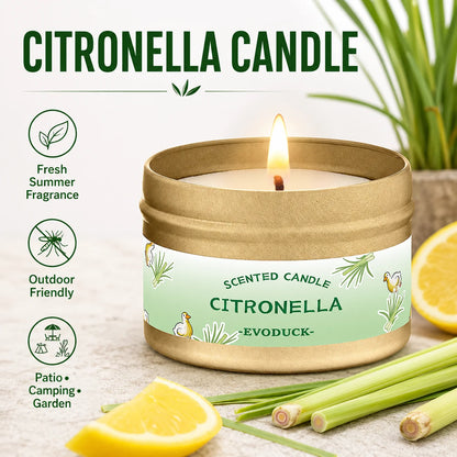 Bougie Citronnelle Lemongrass : Anti-Moustiques & Parfum d'Été