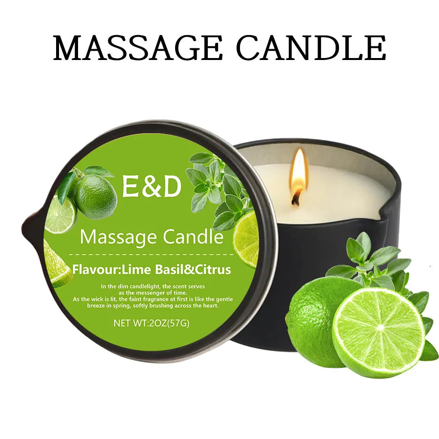 Bougie Huile de Massage EVODUCK : Relaxation & Hydratation
