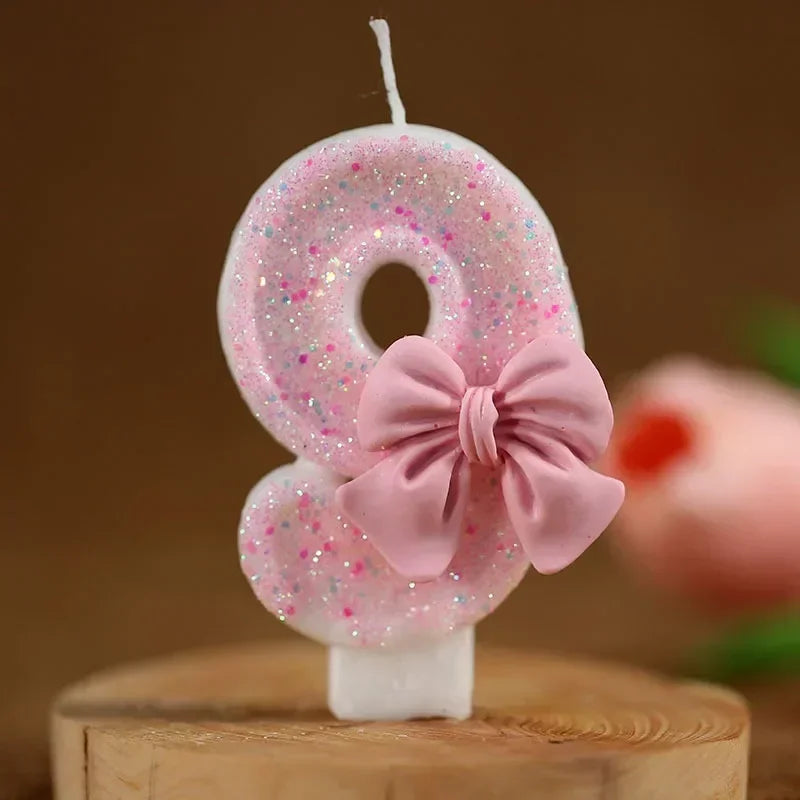 Bougie Anniversaire Pailletée Chiffre 3D