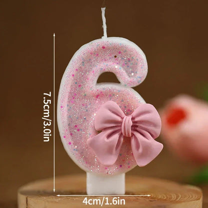 Bougie Anniversaire Pailletée Chiffre 3D