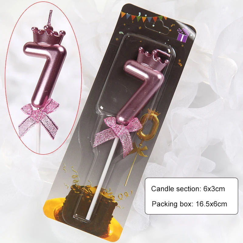 Bougie Anniversaire Couronne & Nœud Papillon Chic