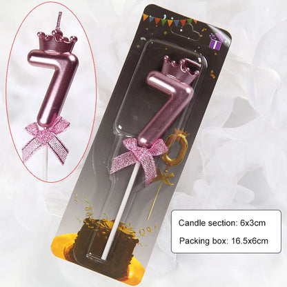 Bougie Anniversaire Couronne & Nœud Papillon Chic