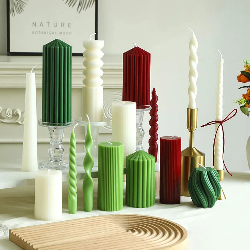 Bougie Cylindrique Parfumée Style Nordique