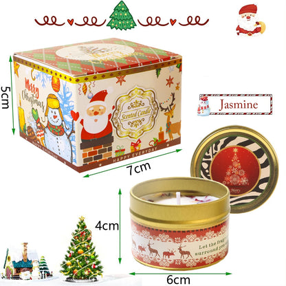Bougie Parfumée Noël UDOCOOL aux Fleurs Séchées