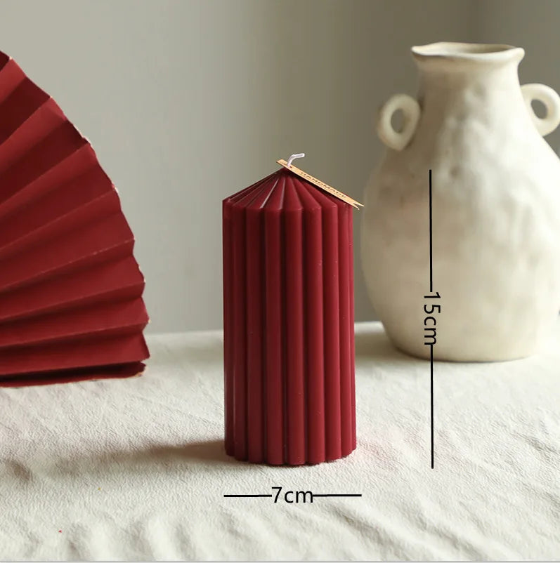 Bougie Cylindrique Parfumée Style Nordique