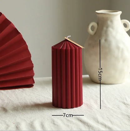 Bougie Cylindrique Parfumée Style Nordique