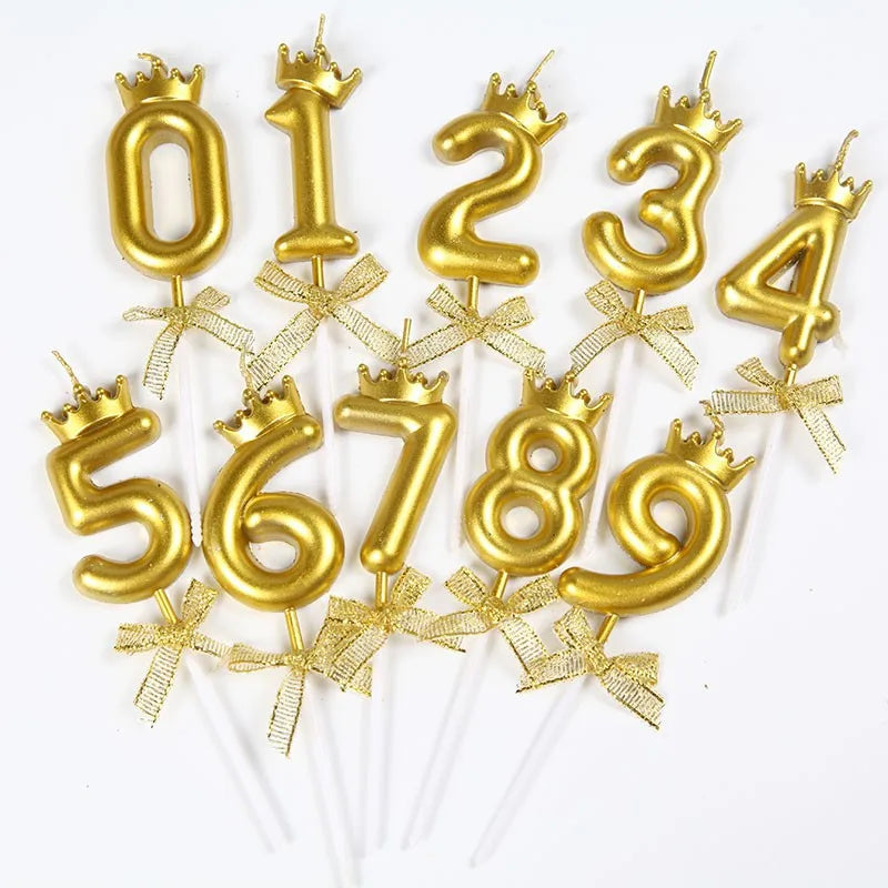 Bougie Anniversaire Couronne & Nœud Papillon Chic