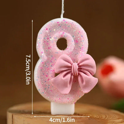 Bougie Anniversaire Pailletée Chiffre 3D