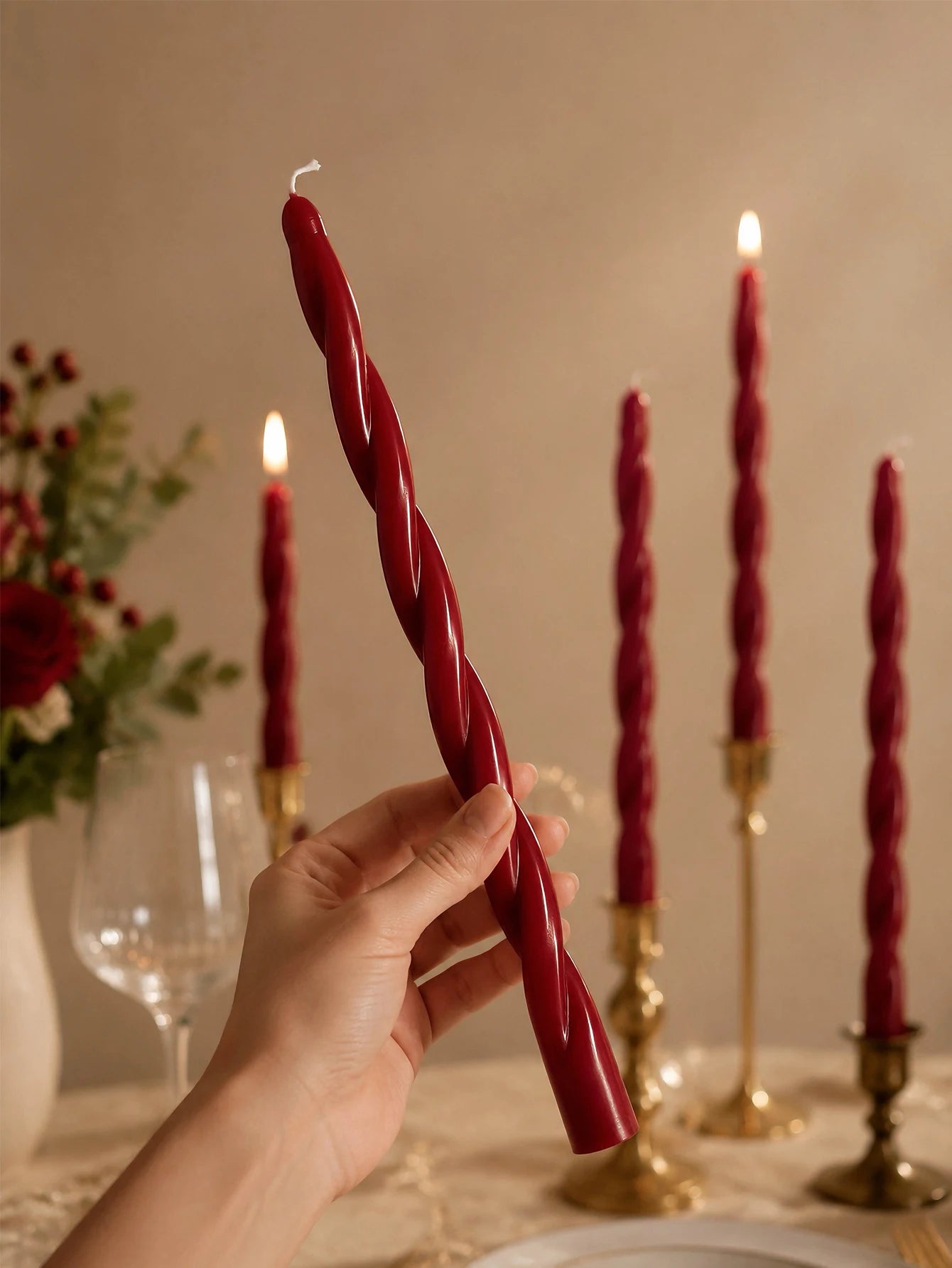 Bougie Aromathérapie Vin Rouge Cire de Soja