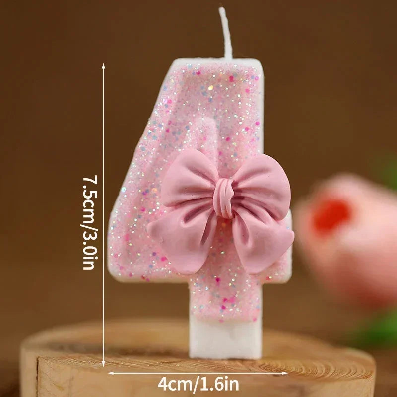 Bougie Anniversaire Pailletée Chiffre 3D
