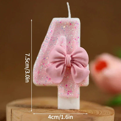 Bougie Anniversaire Pailletée Chiffre 3D