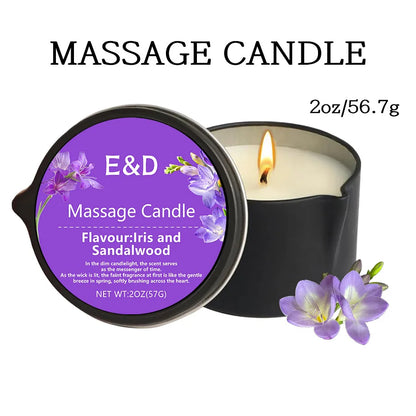 Bougie Huile de Massage EVODUCK : Relaxation & Hydratation