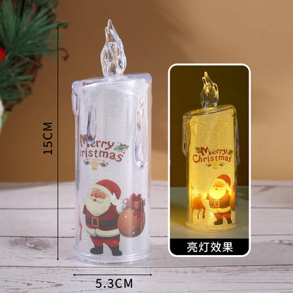 Bougie LED Cristal Festive - Ambiance Noël Sécurisée
