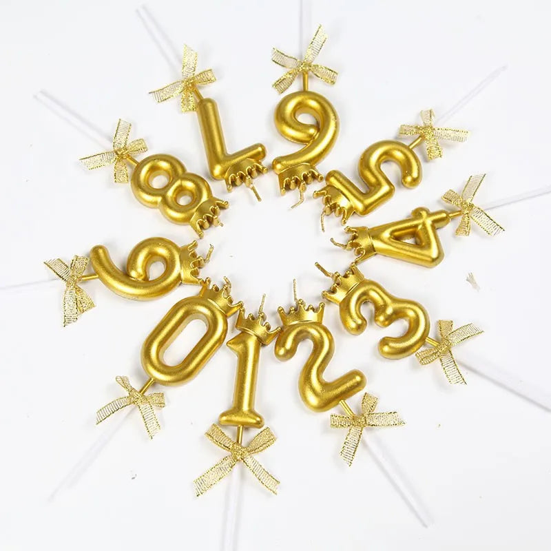 Bougie Anniversaire Couronne & Nœud Papillon Chic