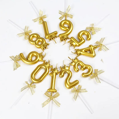 Bougie Anniversaire Couronne & Nœud Papillon Chic