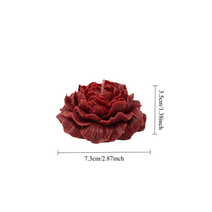 Bougie Cœur Pivoine Rose Artisanale