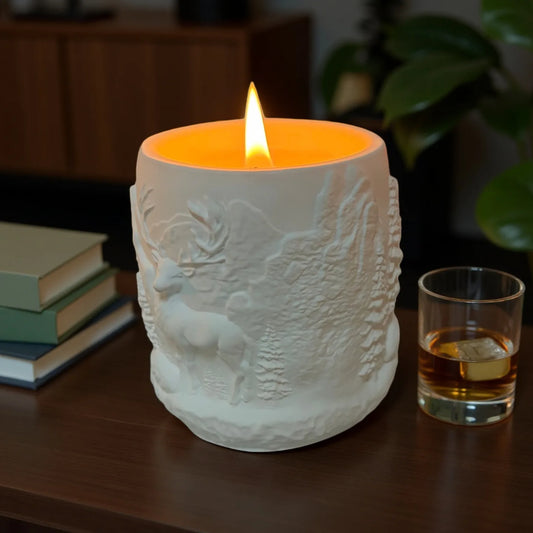 Bougie Parfumée Gypse 'Forest Elk' Cire de Soja