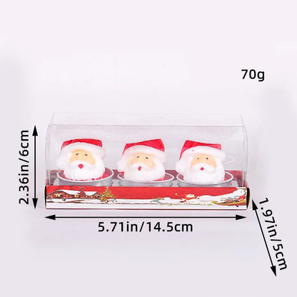 Bougies de Noël Festives - Lot de 3