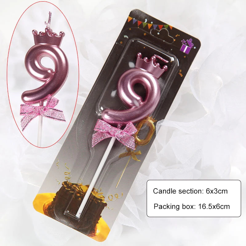 Bougie Anniversaire Couronne & Nœud Papillon Chic