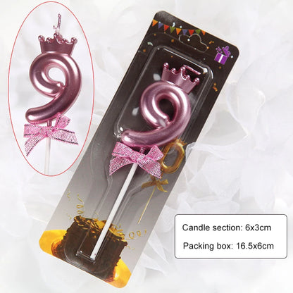 Bougie Anniversaire Couronne & Nœud Papillon Chic