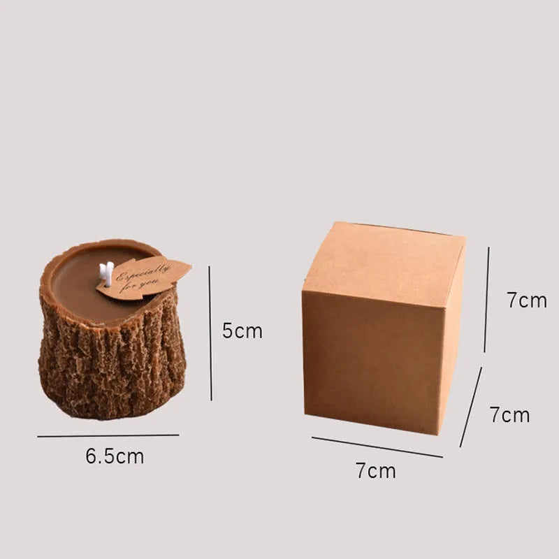 Bougie Parfumée Design Souche d'Arbre