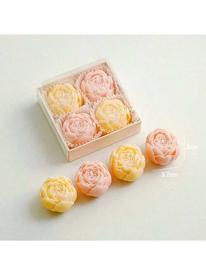Bougie Rose Parfumée Artisanale en Cire de Soja