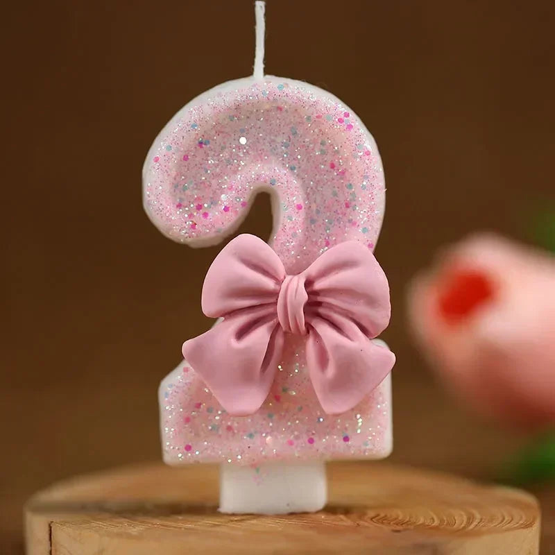 Bougie Anniversaire Pailletée Chiffre 3D