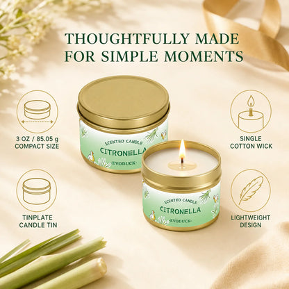 Bougie Citronnelle Lemongrass : Anti-Moustiques & Parfum d'Été