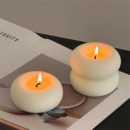 Bougie Donut Artisanale Parfumée Cire d'Abeille