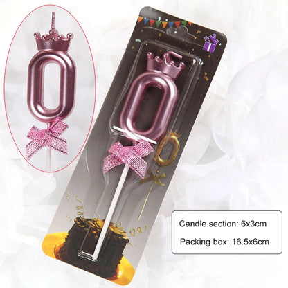 Bougie Anniversaire Couronne & Nœud Papillon Chic