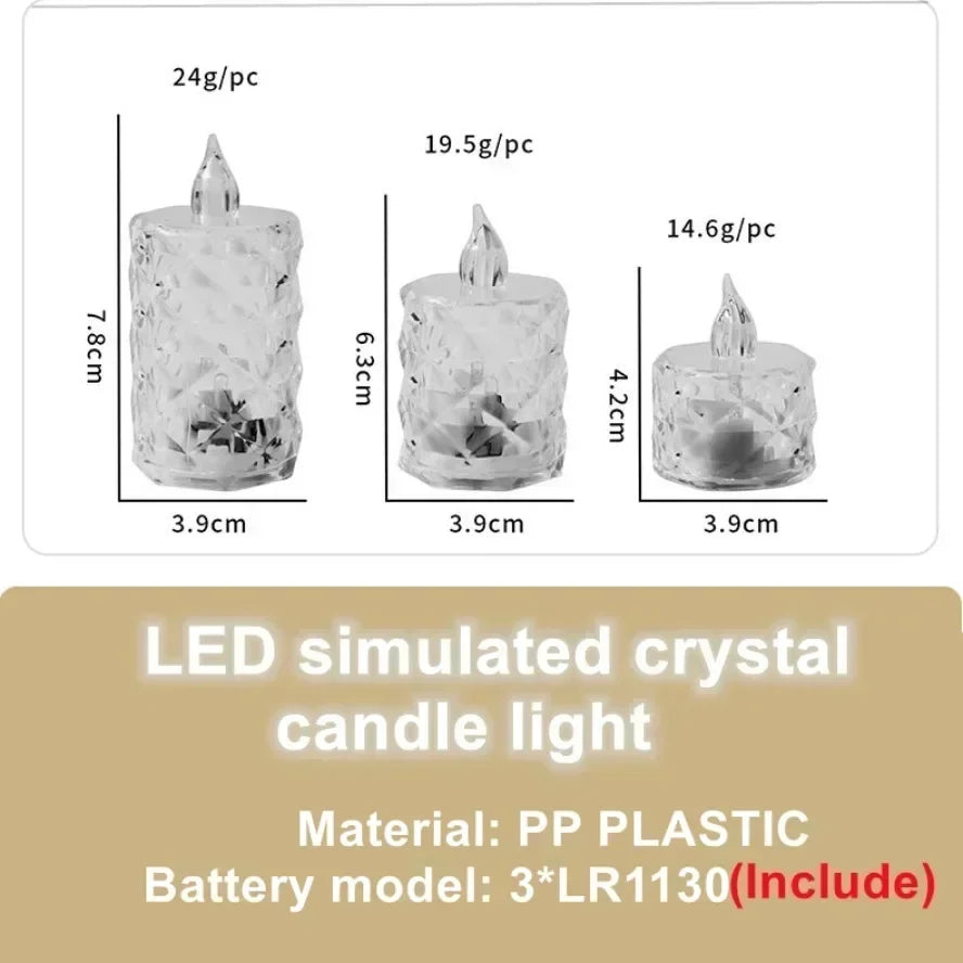 Bougie LED Cristalline Lumière Chaude 2200K