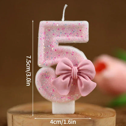 Bougie Anniversaire Pailletée Chiffre 3D