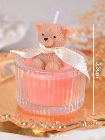 Bougie Parfumée Ours en Cire de Soja - Déco & Cadeau