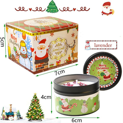 Bougie Parfumée Noël UDOCOOL aux Fleurs Séchées