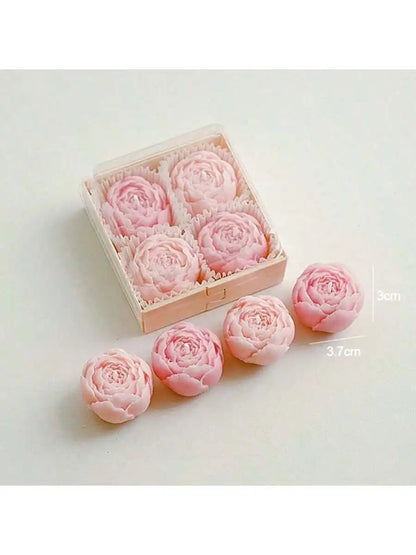 Bougie Rose Parfumée Artisanale en Cire de Soja