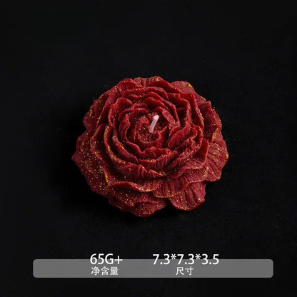 Bougie Cœur Pivoine Rose Artisanale