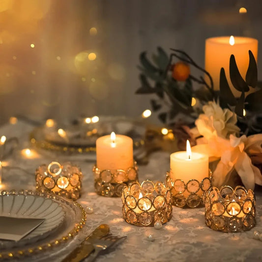Lanterne Cristal Or & Argent - Déco Lumineuse