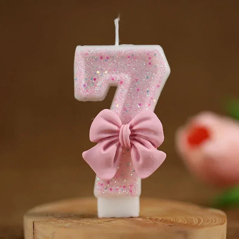 Bougie Anniversaire Pailletée Chiffre 3D