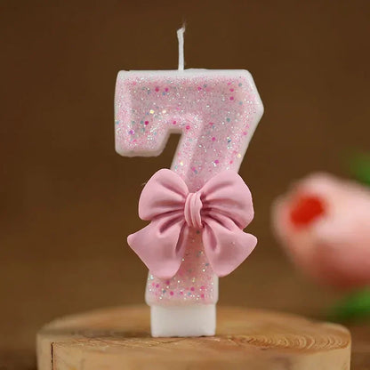 Bougie Anniversaire Pailletée Chiffre 3D
