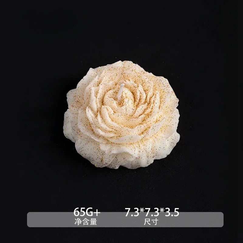 Bougie Cœur Pivoine Rose Artisanale