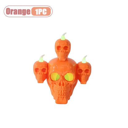 Bougie LED Crâne Effet Fumée - Déco Halloween