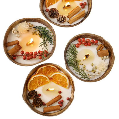 Bougie Coco Artisanale aux Fleurs Séchées