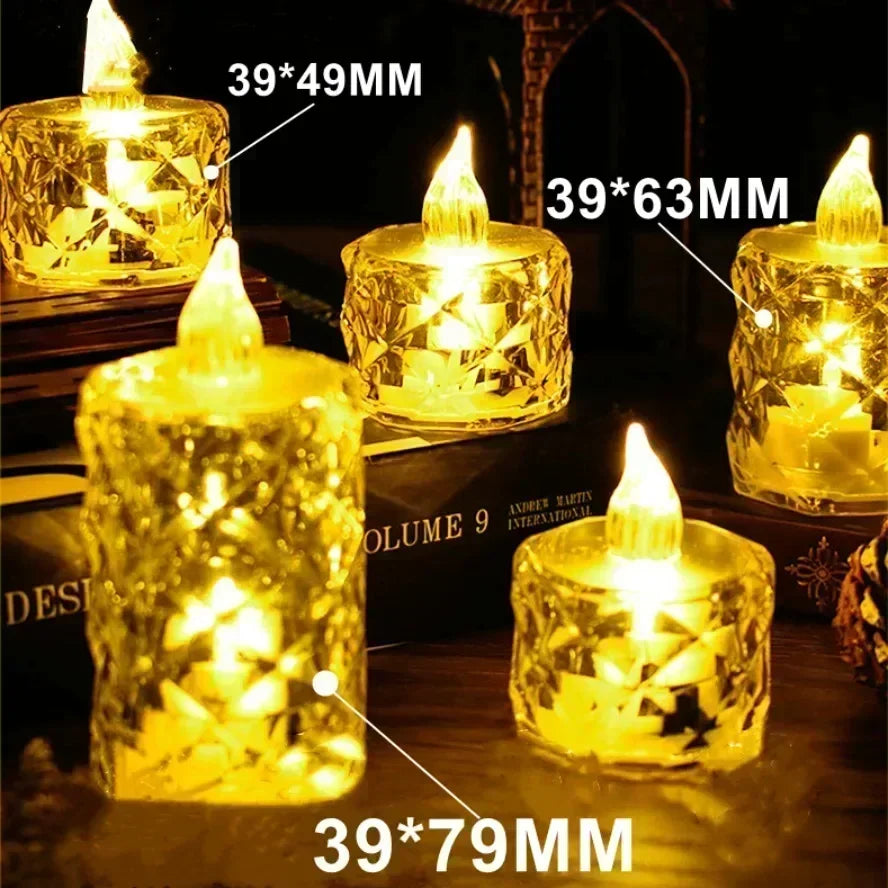 Bougie LED Cristalline Lumière Chaude 2200K