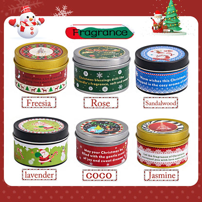Bougie Parfumée Noël UDOCOOL aux Fleurs Séchées