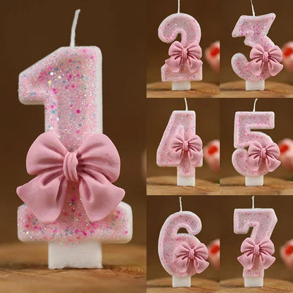 Bougie Anniversaire Pailletée Chiffre 3D