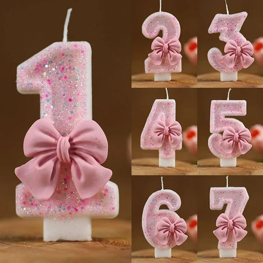 Bougie Anniversaire Pailletée Chiffre 3D