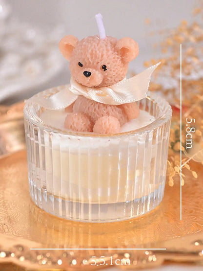 Bougie Parfumée Ours en Cire de Soja - Déco & Cadeau